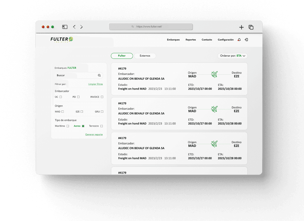 Fulter in desktop device